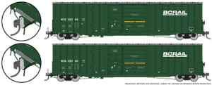 Rapido ~ HO Scale ~ Trenton Works 6637 boxcar with EOT Device ~ British Columbia Railway #60246 ~ 191013A