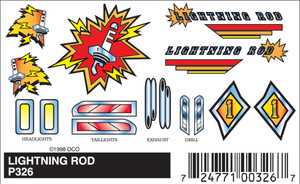 Woodland Scenics ~ PineCar ~ Lightning Rod ~ Stick-On Decals ~ P326