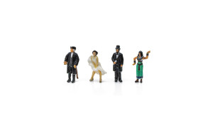 Woodland Scenics ~ N Scale ~ Historical Figures ~ 4 Pieces ~ A2871
