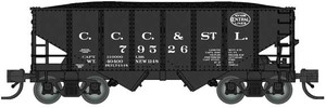 Bluford Shops ~ N Scale ~ USRA 30'6" 2-Bay Hopper with Load ~ Cleveland Cincinnati Chicago & St. Louis #79526 ~ 60600