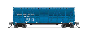Broadway Limited ~ N Scale ~ 40' Wood Stock Car ~ 2-Pack ~ Great Northern #56445, #56467 ~ 10482
