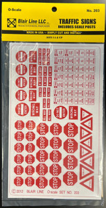 Blair Line ~ O Scale ~ Regulatory Signs #2 ~ 203