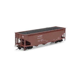 Athearn ~ HO Scale ~ 40' Offset Coal Hopper with Load ~ Santa Fe #78511 ~ 33077