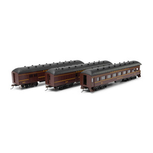 Athearn ~ HO Scale ~ RTR Arch Roof Passenger Car Set ~ 3-Pack ~ Pennsylvania ~ 73038