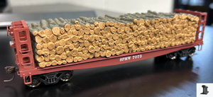 Atlas ~ HO Scale ~ Master Pulpwood Flatcar with Load ~ Southern Pacific #7075 (MOW) ~ 20007583
