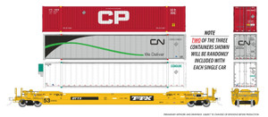 Rapido ~ HO Scale ~ 53' Husky-Stack Well Car with Containers ~ TTX #645088 ~ 1132007A