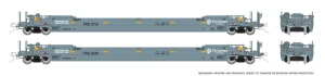 Rapido ~ HO Scale ~ 53' Husky-Stack Well Cars ~ 2-Pack #2 ~ Ferromex #5206 + 5294 ~ 1132503A