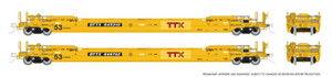 Rapido ~ HO Scale ~ 53' Husky-Stack Well Cars ~ 6-Pack #2 ~ TTX - Patched Logo ~ 1132505