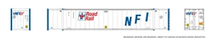 Rapido ~ HO Scale ~ High-Cube Container ~ 2-Pack ~ National Freight Inc ~ 1069014