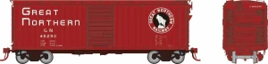 Rapido ~ HO Scale ~ 40' Wood-sided Boxcar ~ Great Northern #45290 ~ 1105005A