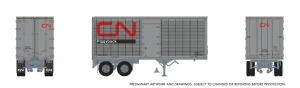 Rapido ~ HO Scale ~ 26' Can-Car Trailer ~ Canadian National #260065 ~ 1146010