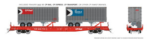 Rapido ~ HO Scale ~ Marine Industries Piggyback Flatcar with 26' Trailers ~ Canadian Pacific #505710 ~ 1130504A