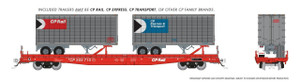 Rapido ~ HO Scale ~ Marine Industries Piggyback Flatcar with 26' Trailers ~ Canadian Pacific #505902 ~ 1130504A