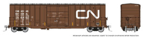 Rapido ~ HO Scale ~ Trenton Works 5277 Boxcar ~ Faded with Conspicuity Stripes ~ Canadian National #414296 ~ 1131004A