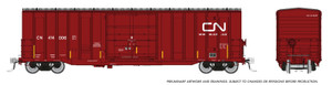 Rapido ~ HO Scale ~ Trenton Works 5277 Boxcar ~ Repaint with Conspicuity Stripes ~ 6-Pack ~ Canadian National ~ 1131005