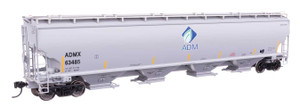 Walthers Proto ~ HO Scale ~ 67' Trinity 6351 4-Bay Covered Hopper ~ Archer-Daniels-Midland #63485 ~ 920-110307