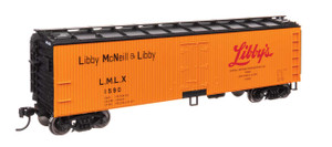 WalthersMainline ~ HO Scale ~ 40' Wood Reefer with Steel ends ~ Libby LMLX #1590 ~ 910-41314