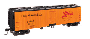 WalthersMainline ~ HO Scale ~ 40' Wood Reefer with Steel ends ~ Libby LMLX #1680 ~ 910-41316