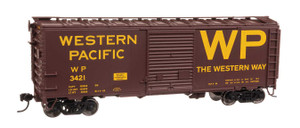 Walthers Mainline ~ HO Scale ~ 40' ACF Welded Boxcar ~ Western Pacific #3421 ~ 910-45224