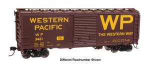 Walthers Mainline ~ HO Scale ~ 40' ACF Welded Boxcar ~ Western Pacific #3423 ~ 910-45226