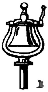 Cal Scale ~ HO Scale ~ Steam Engine Bell ~ Ball Top ~ 329