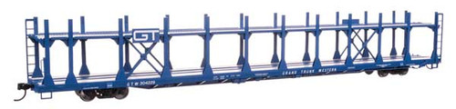 Walthers Mainline ~ HO Scale ~ 89' Flatcar with Bi-Level Open Auto Rack ~ Grand Trunk Western #304229 ~ 910-8036