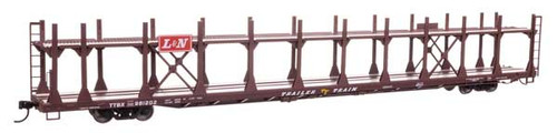 Walthers Mainline ~ HO Scale ~ 89' Flatcar with Bi-Level Open Auto Rack ~ Louisville & Nashville #961202 ~ 910-8042