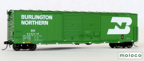 Moloco ~ HO Scale ~ Brainerd built 50' XM 15-0 Double-slider Boxcar ~ Burlington Northern #235495 ~ 70010