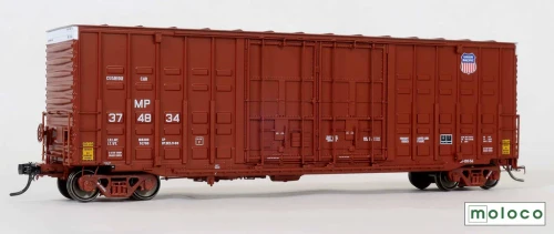 Moloco ~ HO Scale ~ ACF 50' Hi-cube Ext. Post 1971 Waffle Boxcar ~ Union Pacific MP #374799 ~ 61502