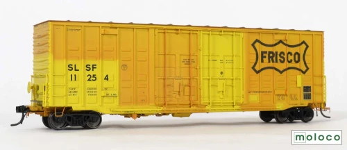 Moloco ~ HO Scale ~ ACF 50' Hi-cube Ext. Post Waffle Boxcar ~ Frisco SLSF #11254 ~ 60007-78