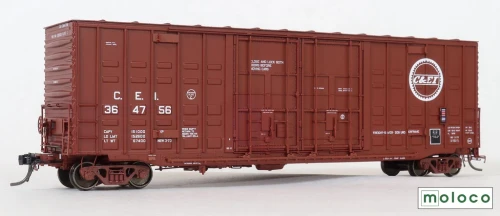 Moloco ~ HO Scale ~ ACF 50' Hi-cube Ext. Post Waffle Boxcar ~ Chicago & Eastern Illinois #364740 ~ 60004