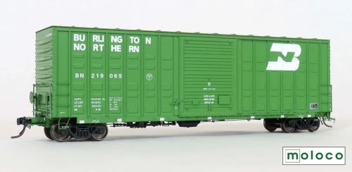 Moloco ~ HO Scale ~ ACF 50' Ext. Post Waffle Boxcar ~ Burlington Northern #219065 ~ 60019-01-02