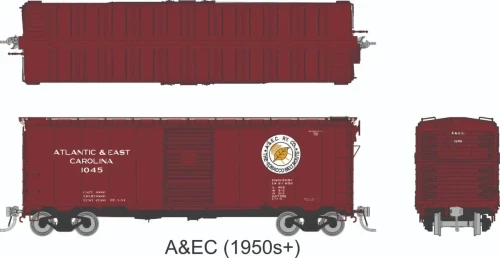 Rapido ~ HO Scale ~ AAR 40' Boxcar ~ Atlantic & East Carolina #1069 ~ 1011001A