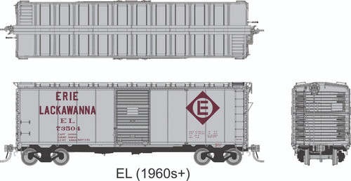 Rapido ~ HO Scale ~ AAR 40' Boxcar ~ Erie Lackawanna #73000 ~ 1011005A