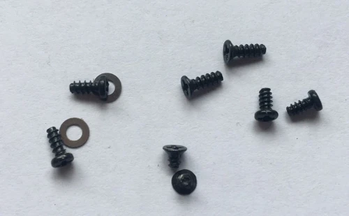 Moloco ~ HO Scale ~ M2 metal screws for plastic bosses  ~ 20 sets ~ M2