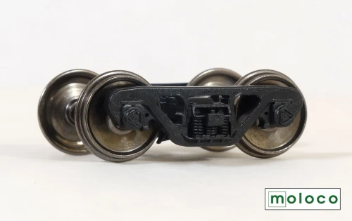 Moloco ~ HO Scale ~ 100 Ton Barber S-2-C HS-6 Snubber RB Trucks with Wheelsets ~ Semi-Scale Tread ~ 1 Pair ~ TR-101088