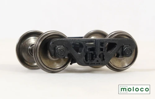 Moloco ~ HO Scale ~ 100 Ton Combo Scullin HYD RB Trucks with 36" Wheelset ~ Semi-scale Tread ~ 1 Pair ~ TR-102088