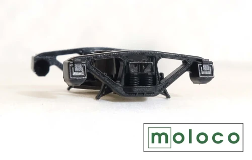 Moloco ~ HO Scale ~ 50 Ton Ride Control FB Trucks Sideframes, Brake Units & Screws / Washers ~ 3 Pairs ~ TRK3