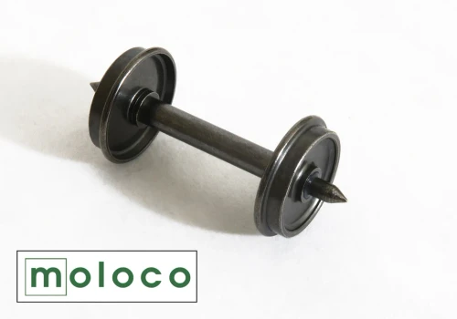 Moloco ~ HO Scale ~ 33-inch Insulated Wheelsets ~ Contoured, Blackened ~ 12 Sets ~ WH-2088