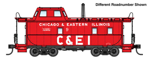 WalthersProto ~ HO Scale ~ Wabash Streamlined Caboose ~ Chicago & Eastern Illinois #16 ~ 920-103619