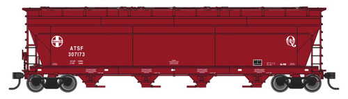 Walthers Mainline ~ HO Scale ~ ACF 5250 4-Bay Centerflow Covered Hopper ~ Santa Fe #307173 ~ 910-49223