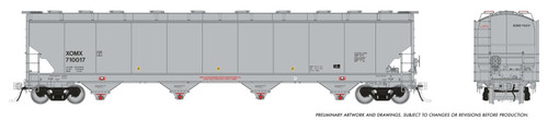 Rapido ~ HO Scale ~ Trinity 6221 Covered Hopper ~ 6-Pack ~ Exxon-Mobil XOMX ~ 136004