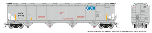 Rapido ~ HO Scale ~ Trinity 6221 Covered Hopper ~ 6-Pack ~ GATX GACX ~ 136007