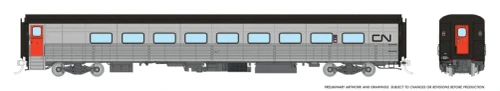 Rapido ~ HO Scale ~ Lighted ~ Hawker Siddeley Tempo Coach ~ Canadian National #370 ~ 1062002