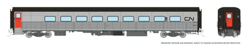 Rapido ~ HO Scale ~ Lighted ~ Hawker Siddeley Tempo Coach ~ Canadian National #373 ~ 1062003
