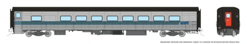 Rapido ~ HO Scale ~ Lighted ~ Hawker Siddeley Tempo Snack Coach ~ VIA Rail #353 ~ 1062009