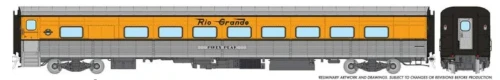 Rapido ~ HO Scale ~ Lighted ~ Denver Ski Train Snack Coach ~ Rio Grande (Pyramid Peak) ~ 1062014