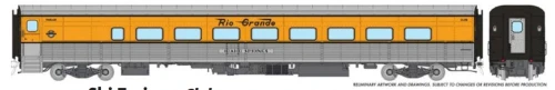 Rapido ~ HO Scale ~ Lighted ~ Denver Ski Train Club Car ~ Rio Grande (Idaho Springs) ~ 1062016