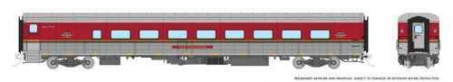 Rapido ~ HO Scale ~ Lighted ~ Hawker Siddeley Tempo Club Car ~ Algoma Central #5712 (Goulais River) ~ 1062019