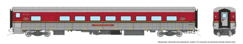 Rapido ~ HO Scale ~ Lighted ~ Hawker Siddeley Tempo Snack Coach ~ Algoma Central #5709 (Mongoose Lake) ~ 1062021